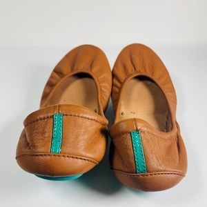 Tieks chestnut leather foldable flats